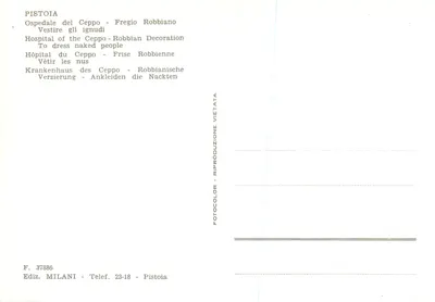 Pistoia - Ospedale del Ceppo - Fregio Robbianiano — Decoração do hospital do Ceppo por Robbia — Verso