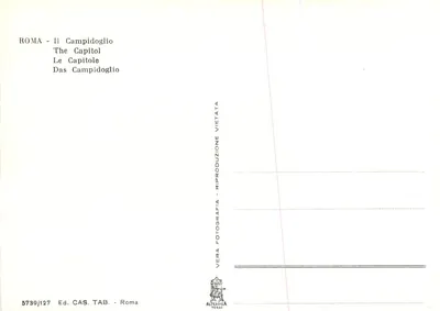 Rzym — Il Campidoglio — wydawca Ed. CAS. TAB. nr 5739/127 — Rewers