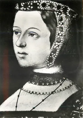 Marguerite da Áustria — Vitral da igreja de Brou — Início do século XVI — Service Commercial Historiques Grand Palais III - Paris