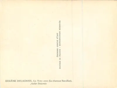O Turco sentado — O cantor Baroillhet — Edições Delacroix — Verso