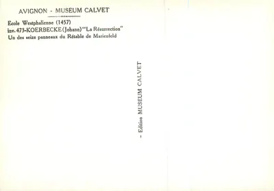 Wznowienie — Szkoła Westfalska (1457) — Wydawnictwo Museum Calvet, nr 473 — Rewers