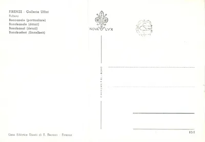Bacchanale — detalhe — P. Manzari & R. L. Schiod, n° 252 — Verso