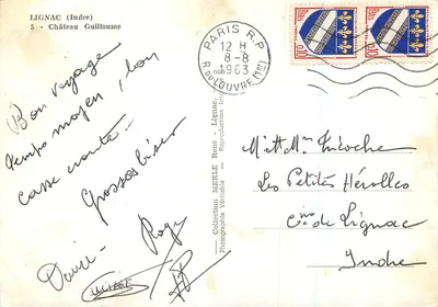 Castelo Guillaume — Lignac (Indre) — Coleção MERLE — n°5 — Verso