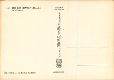 Widok z wysp Chausey (Manche) — Zamek — Artaud Frères, Nantes — Rewers