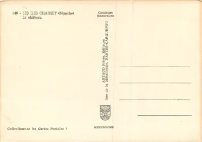 As Ilhas Chausey (Manche) — O castelo — Artaud Frères, Nantes — Verso