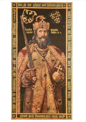 Imperador Carlos Magno — Cópia de Albrecht Dürer, cerca de 1600 — Viena, Kunsthistorisches Museum
