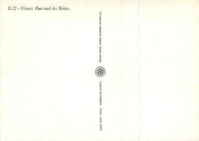 Oisans : Północne stoki Écrins — Éditions Mythea S.A., n° O.12 — Rewers