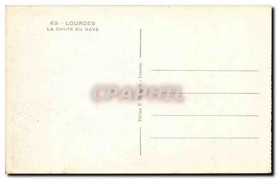 Lourdes — Der Gave-Wasserfall — E. Chumil Edition - Lourdes — Rückseite
