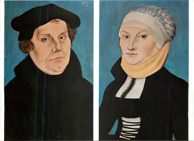 Retrato de Martinho Lutero e de Katharina von Bora — reprodução — editor desconhecido, n° de série 109