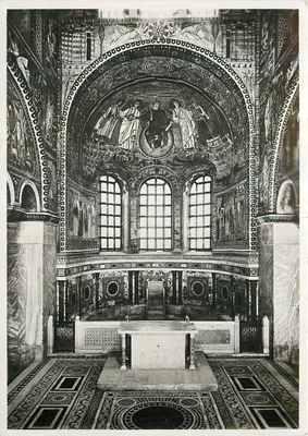 Interior da basílica Santa Maria Maior — mosaicos e altar — editor desconhecido, número de série não visível