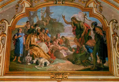 Cena bíblica — fresco mural — editor desconhecido, número de série ilegível