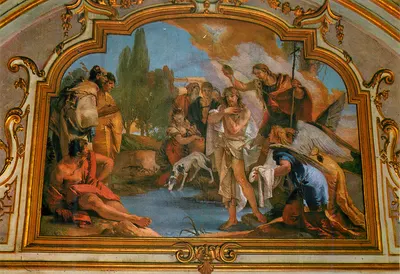 Batismo de Jesus — fresco — editor desconhecido, número de série não visível