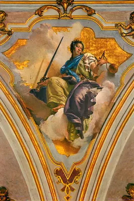Santa Catarina de Alexandria — pintura de teto — editor desconhecido, número de série não visível