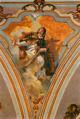 Santa Têrceira de Ávila — fresco de capitel — editor desconhecido, número de série não visível