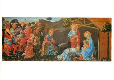 Adoração dos Reis Magos — pintura de Fra Angelico — editor não visível