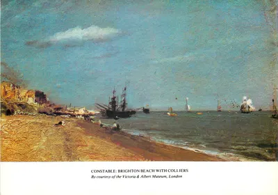 Brighton Beach with Colliers — pintura de Constable — por cortesia do Victoria & Albert Museum, Londres