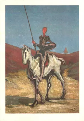 Cavaleiro em um cavalo branco — estilo expressionista — H.B. (Hans Bacher)