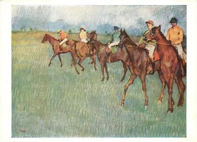 Corrida de cavalos — pintura do artista Oigar