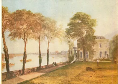 Vista do castelo de Saint-Cloud — pintura — editor desconhecido, número de série não visível