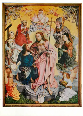 São Tomé e o Cristo Ressuscitado — pintura religiosa — editor e número de série ilegíveis