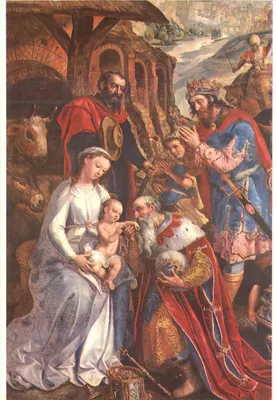 Adoração dos Magos — cena da Natividade — editor não identificado