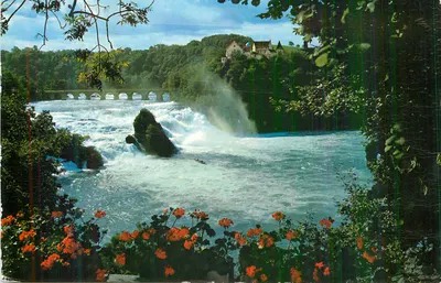 Cascata do Reno — vista panorâmica — editor não visível