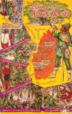 Bilhete postal moderno Lenda de Robin Hood