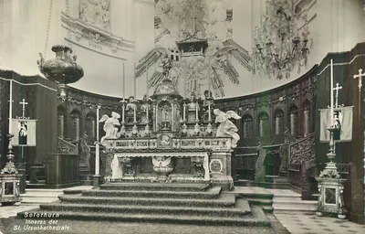 Solothurn — Interior da Catedral de São Ursêncio — editor não identificado