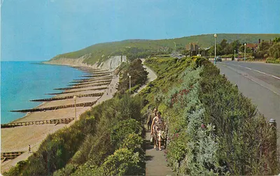 Vista das falésias das Seven Sisters — Sussex — editor não identificável