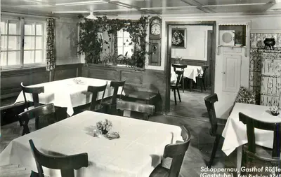 Schoppernau, Gasthof Rößle — Sala de jantar — Foto Birsch-Lau 3740