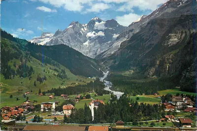 Vale de Zermatt — vista panorâmica — editor não identificável