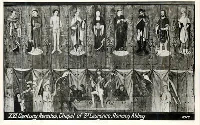 Reredos do século XVI, capela de São Laurence, abadia de Romsey — editor desconhecido, n° de série 8979