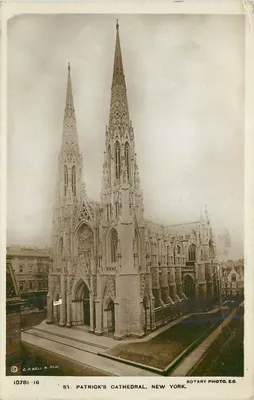 Catedral de São Patrício, Nova Iorque — visão externa — G. P. Hall & Son, n° 10781-16