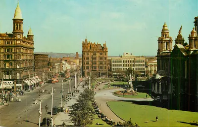 Praça do mercado de Belfast — vista panorâmica — editor não identificado
