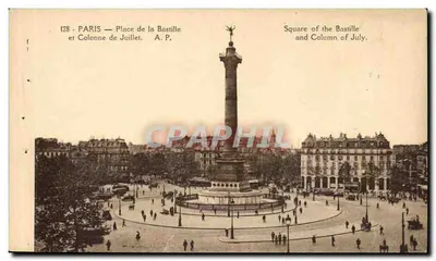Paris — Place de la Bastille e Coluna de Julho — A. P.