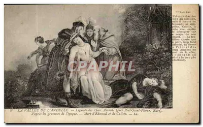 A Vale do Andelle — Lenda dos Dois Amantes (próximo ao Pont-Saint-Pierre, Eure) — segundo as gravuras da época — LL.