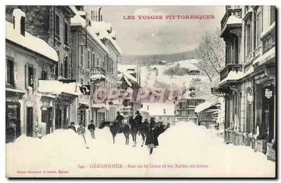 Gérardmer - Rue de la Gace và les Xettes vào mùa đông — Photo Homeyer et Ehret, Epinal, n° 540