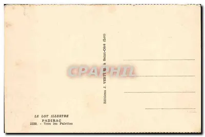Padirac - Verso le Palette — Edizioni J. Vertu, a Saint-Céré — Verso