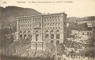 Mônaco — O Museu Oceanoográfico (visão tirada de avião) — editor NDJ BOT, n° 1280