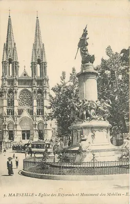 Marselha – Igreja dos Reformados e Monumento dos Mobiles – E.