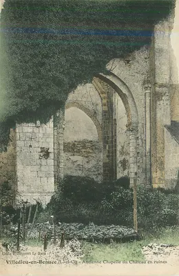 Villedieu-en-Beauce (L.-et-C.) - Antiga Capela do Castelo em Ruínas — Foto J. Bouveret Le Mans, Ed. Gilly