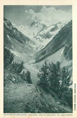Dauphiné Bérarde, Glacier de la Pilatte e os Bans — Cliché Oddou, Grenoble