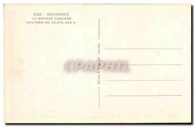 Gavarnie — La Grande Cascade — Edizione E. Clauault, Lourdes — Verso