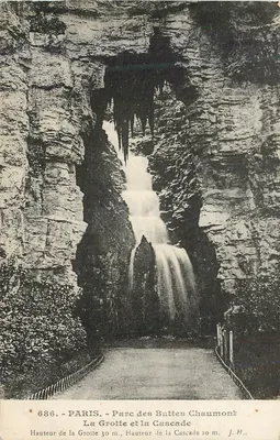 A Gruta e a Cachoeira — Parque das Buttes Chaumont — J.H. — n° 686