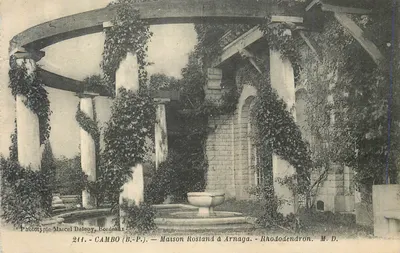 Casa Rostand em Arnaga — Rhododendro — Fototipia Marcel Delbey, Bordeaux