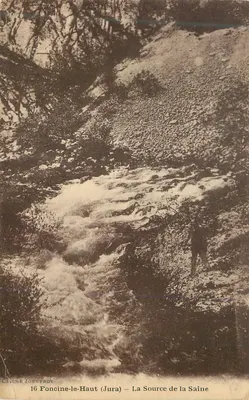 Foncine-le-Haut (Jura) — A Fonte da Saine — Cliché Jourfroy