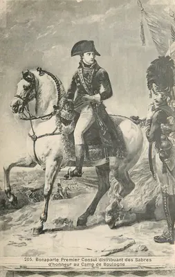 Bonaparte, primeiro cônsul, distribuindo espadas de honra no Campo de Boulogne — Gaon, n°205