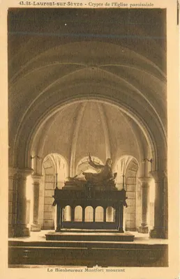 St-Laurent-sur-Sèvre — Cripta da igreja paroquial — O Beato Montfort morrendo