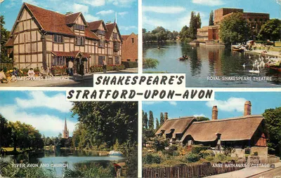 Stratford-upon-Avon — Casa de nascimento de Shakespeare, Teatro Real de Shakespeare, Rio Avon e Igreja, Cabana de Anne Hathaway