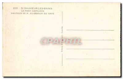 Saint-Sauveur-les-Bains — Il Ponte Napoleone — Edizione E. Bénaud, Lourdes — Verso